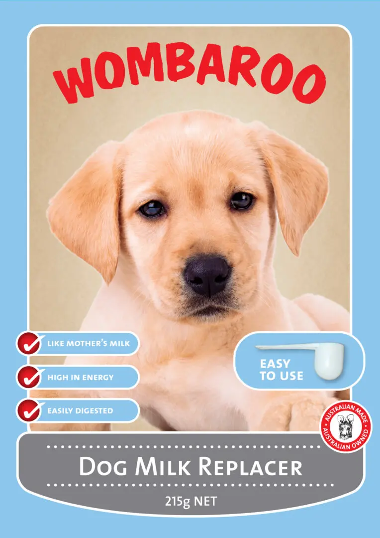 A poster of a puppy with instructions for use.