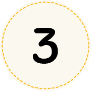 A circle with the number three in it.