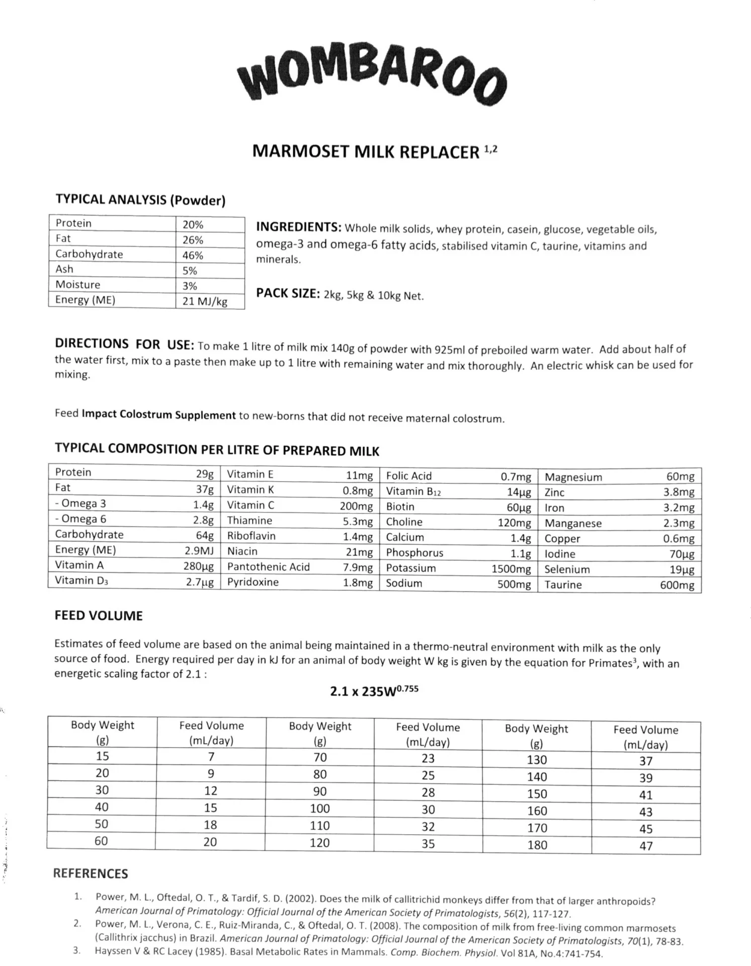 A sheet of paper with the words " worksheet milk replacer ".