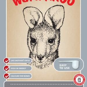 A poster of a kangaroo with instructions to use.