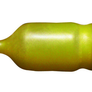 A green bottle of liquid is shown.